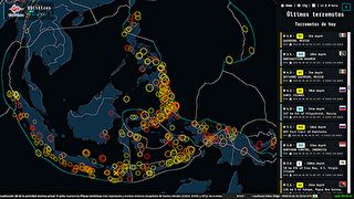 Real-Time Earthquake Monitor, Interactive 3D Map